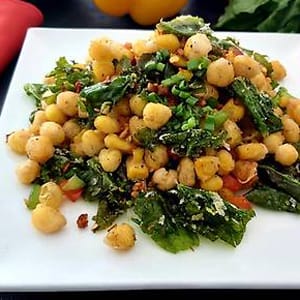 Crackling Spinach Corn